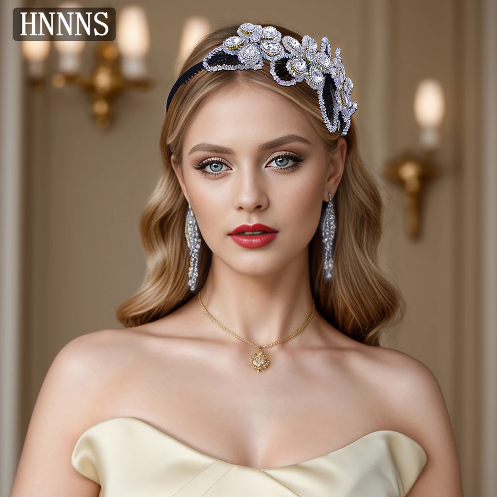 

TOPQUEEN Bridal Wedding Headbands, Luxurious Rhinestone Weaving Women's Exquisite Banquet Dance Party Hair Accessories YXA185