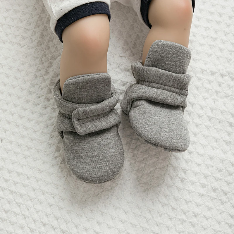 Baby Unisex Baby Booties Cotton Adjustable Warm Cozy Infant Baby Boys Girls Shoes Slipper Socks