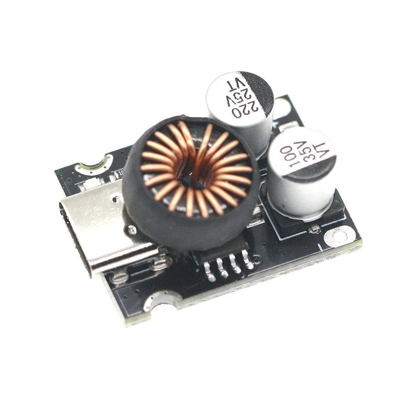 DC-DC Power Buck Module 12-30V to PD2.0/PD3.1 QC3.0 Fast Charging Single USB Charging Converter Board