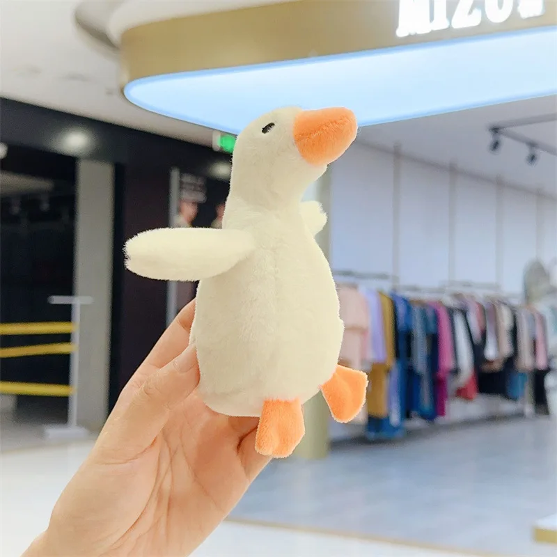 Creative Cartoon Cute Goose Plush Doll Keychain Funny Stress Relieving Venting Soft Pinch Toys Children's Schoolbag Pendant Gift