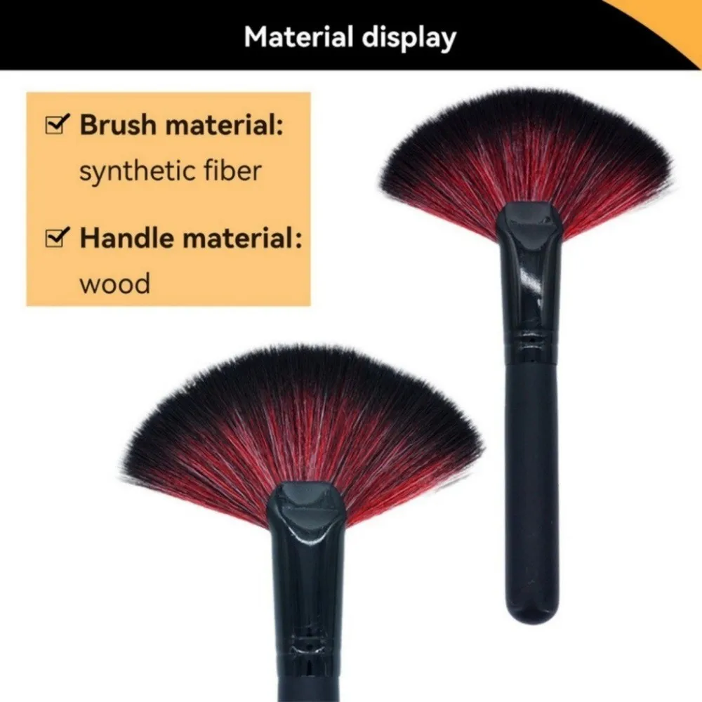 Nasedal Dust Removal Brush Fan Shaped Soft Bristles Brush for Gunpla Scale Model Cleaning Plastic Model Kit Hobby Detailing Tool