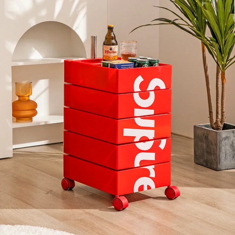 

Modern Living Room Nightstand White Unique Wheels Cabinet Storage Bedsides Table House Minimalist Mesitas De Noche Furniture