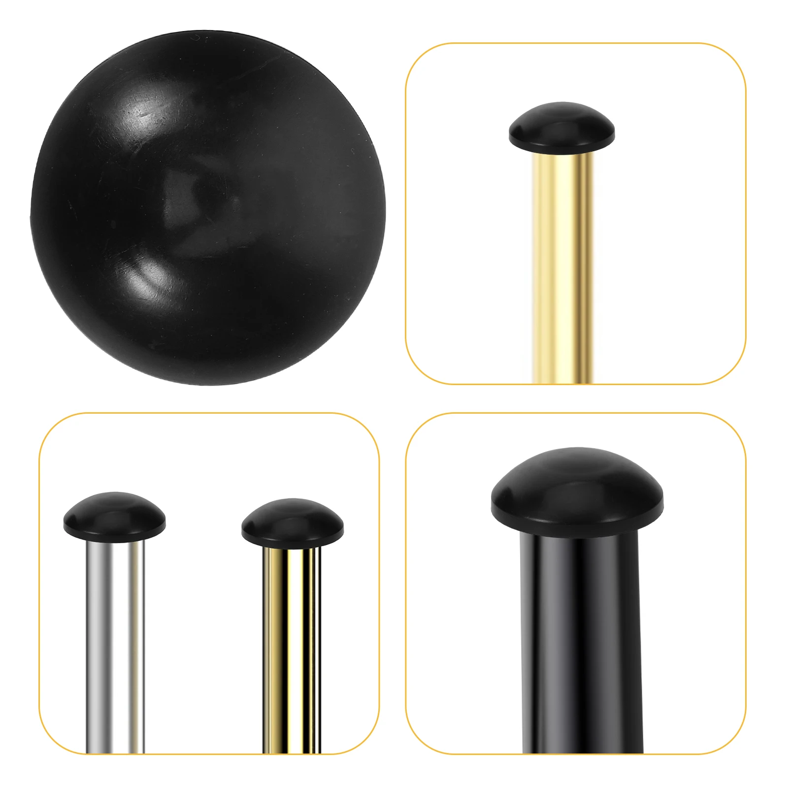 

6pcs Trampoline Pole Caps Mushroom Tube Covers Wear Resistant Protective Rod Cover Replacement Parts Child Safety Outdoor Toy