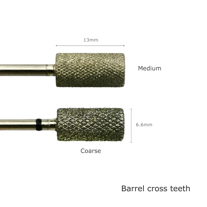 HYTOOS الماس الصليب الأسنان برميل مسمار لقمة ثقب الروتاري بشرة نظيفة لدغ 3/32 "مانيكير بت آلة الحفر الملحقات