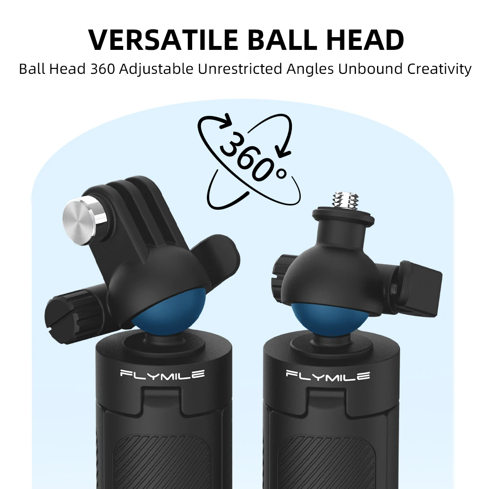 Flymile Selfie-Stick Stativ Verlängerungsstange für DJI Action 6/OSMO 360/Insta360 Ace Pro/Gopro Video-Erstellungs-Zubehör – Detail 3