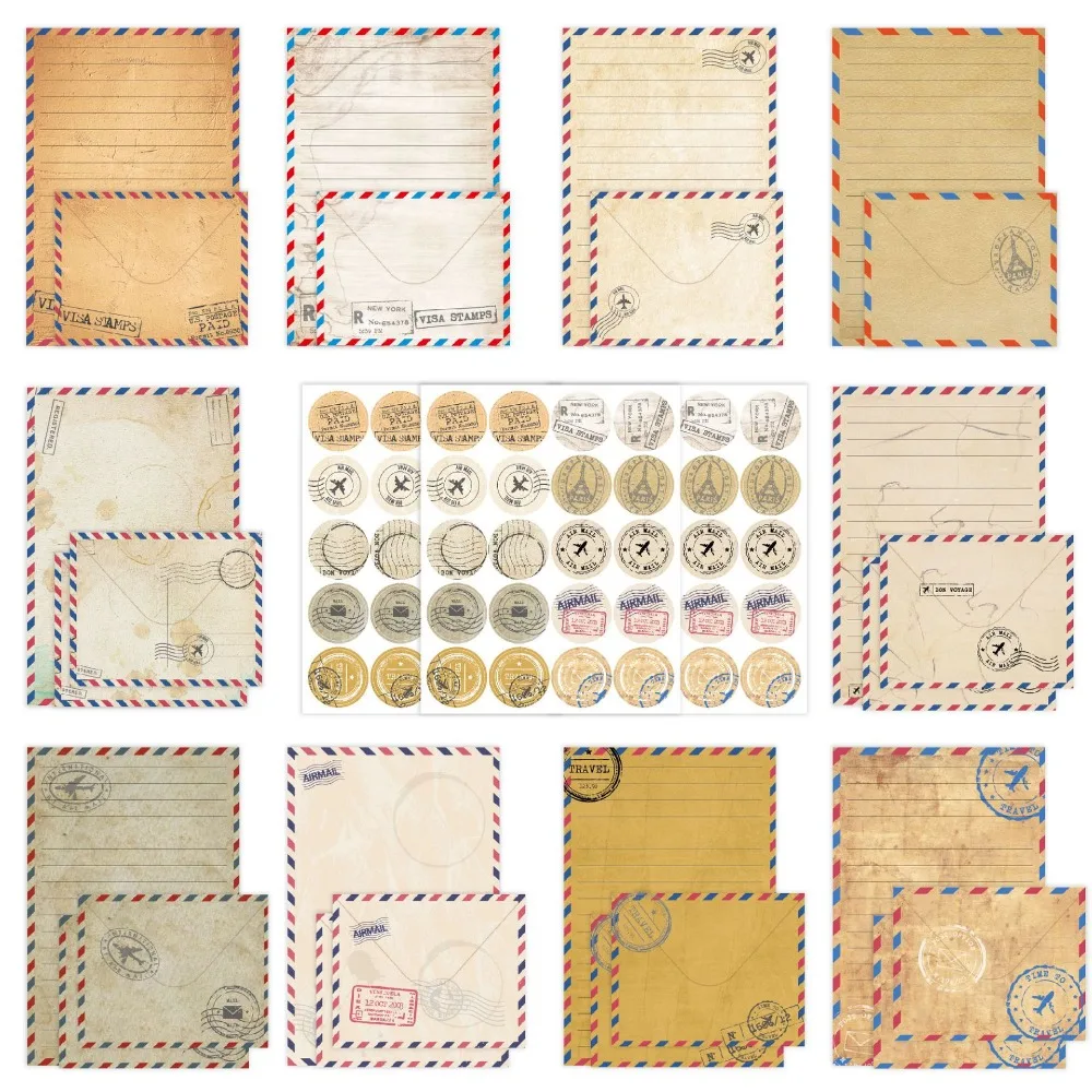 160 stuks aquarel briefpapier en envelop set uitnodigingskaart artistiek ontwerp briefpapier schrijfpapier DIY ansichtkaarten vintage