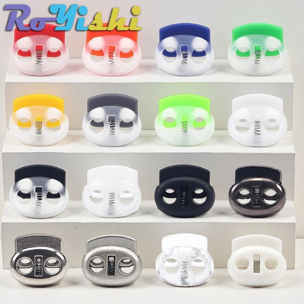 

10-100Pcs Plastic Cord Lock Stopper Toggle Clip for Drawstring Elastic Lanyard Paracord Rope Garment Bag Accessories