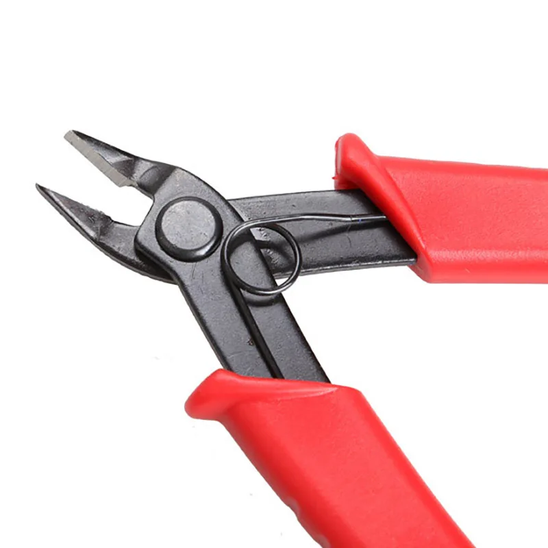 1PC Mini 5 Cal elektryczne szczypce do zaciskania Snip Cutter narzędzia ręczne czerwony uchwyt przewód elektryczny krajalnica szczypce naprawy ścinanie