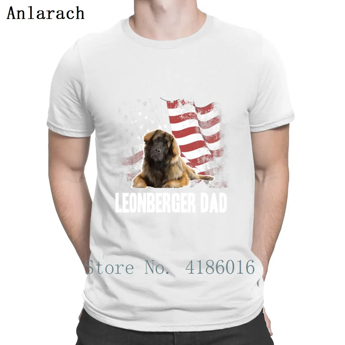 Mens Mens American Flag Usa Patriotic Leonberger T Shirt Authentic Print Summer Style S-4XL Short Sleeve Novelty Graphic Shirt