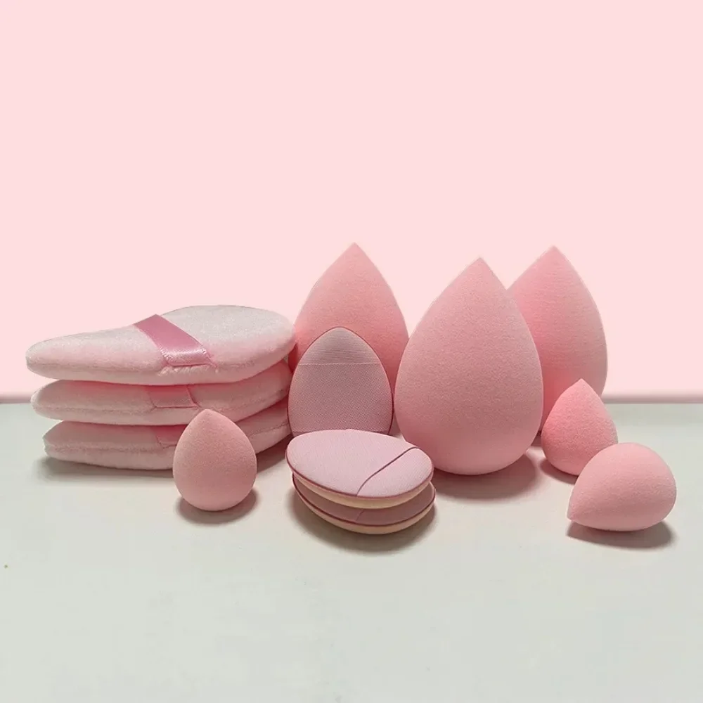 Set di spugne per trucco da 12 pezzi, frullatore in spugna per fondotinta con uovo di bellezza per polvere liquida, strumento per trucco soffio cosmetico per Wo