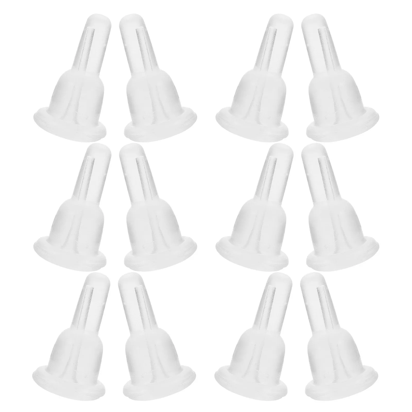 

150 шт. прозрачных силиконовых заглушек для серег 10x6 мм, полностью закрывающие, мягкие, удобные, с фиксацией, для тяжелых серег-гвоздиков, для повседневного ношения и путешествий