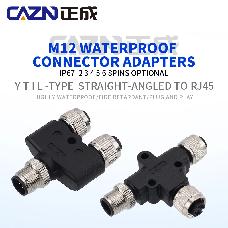 

Factory M12 Female to Male 2 3 4 5 6 8 Pins Type Connectors one into two Male Female Industrial NMEA 2000 Connectors