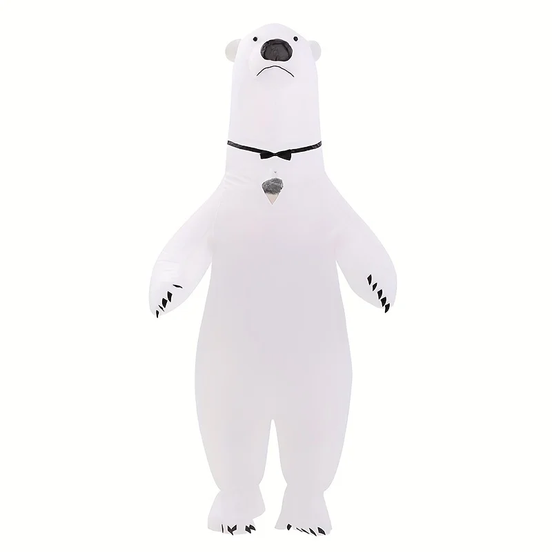 Disfraz inflable de oso Polar Adorable, perfecto para Celebraciones de Halloween o Navidad