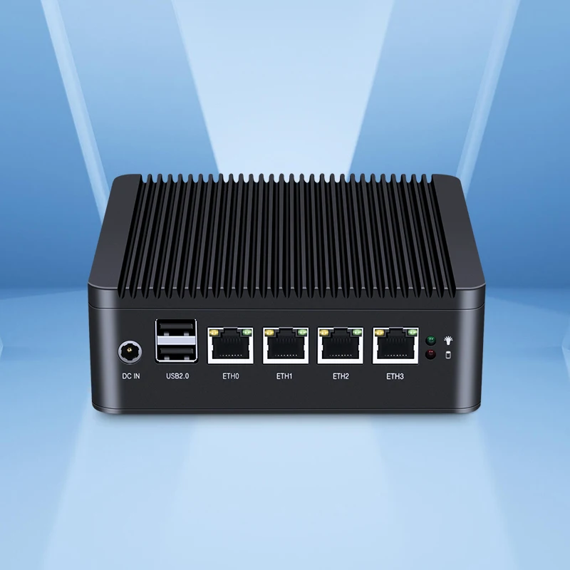 Quad-core mini host j4125 fanless cooling 2500M home office 4K HD dual display output dustproof industrial control microcomputer