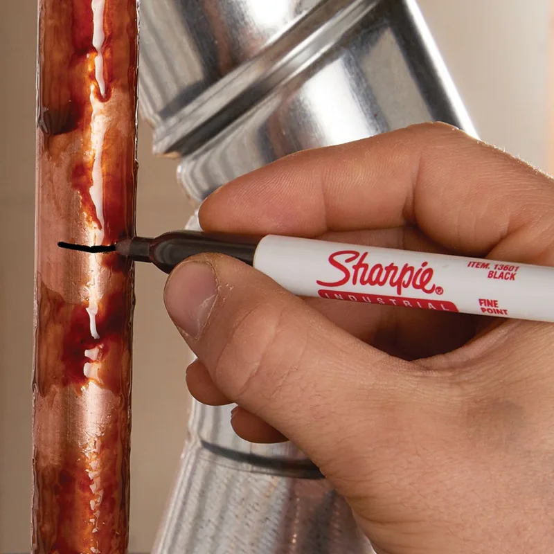 Rotulador de aceite de alta temperatura negro Sharpie, suministros sin polvo de Arte de 1MM, dibujo de Manga para garabatos, papelería de escritura,