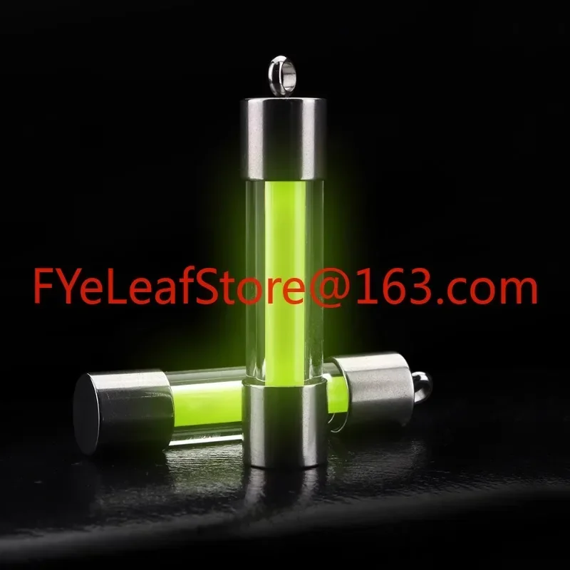Luminous tube pendant Stainless steel glass luminous pendant Large, diameter 8mm and length 33mm