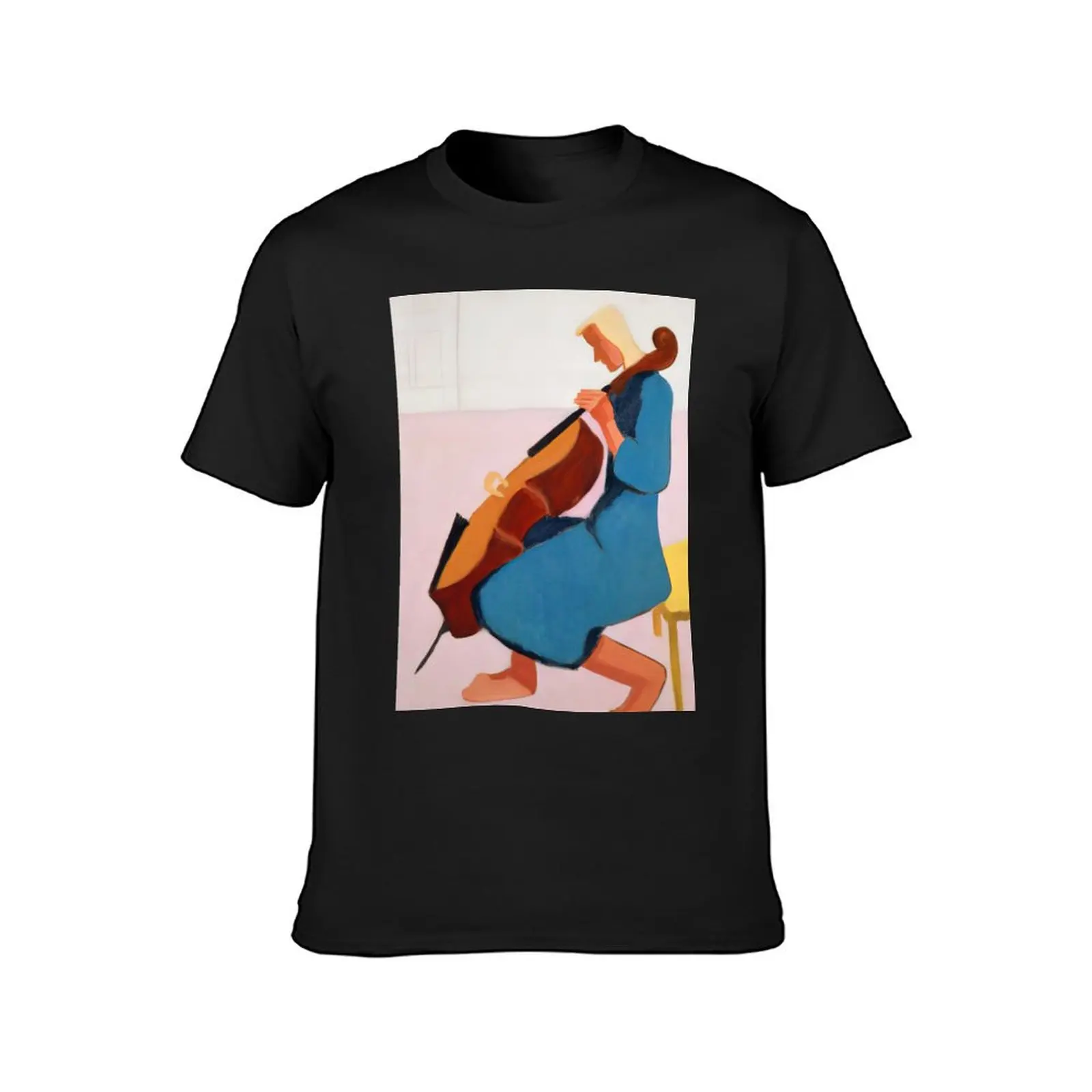 cello player - Milton Avery T-Shirt sports fans Blouse fitted t shirts for men