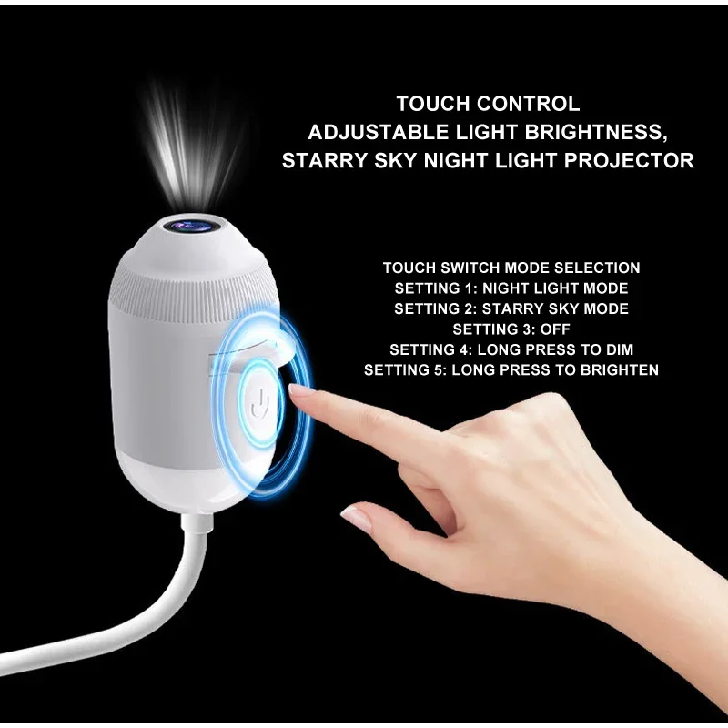 TINSOL USB Starry Sky Projector, Car Ambient Light, Adjustable Galaxy Night Light, Suitable for Cars, Home, Bedroom Night Light