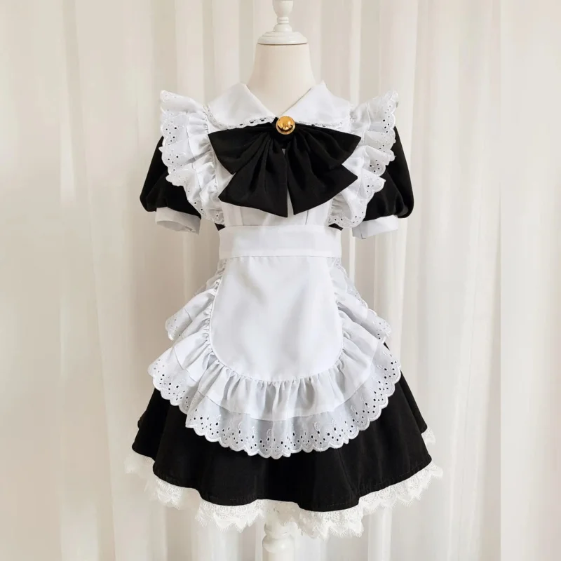 

2025 New 2023 Classic Black and White Costume COS Role Play Princess Lolita Large Soft Girl Skirt Anime Maid Un ♥★♥☆❤