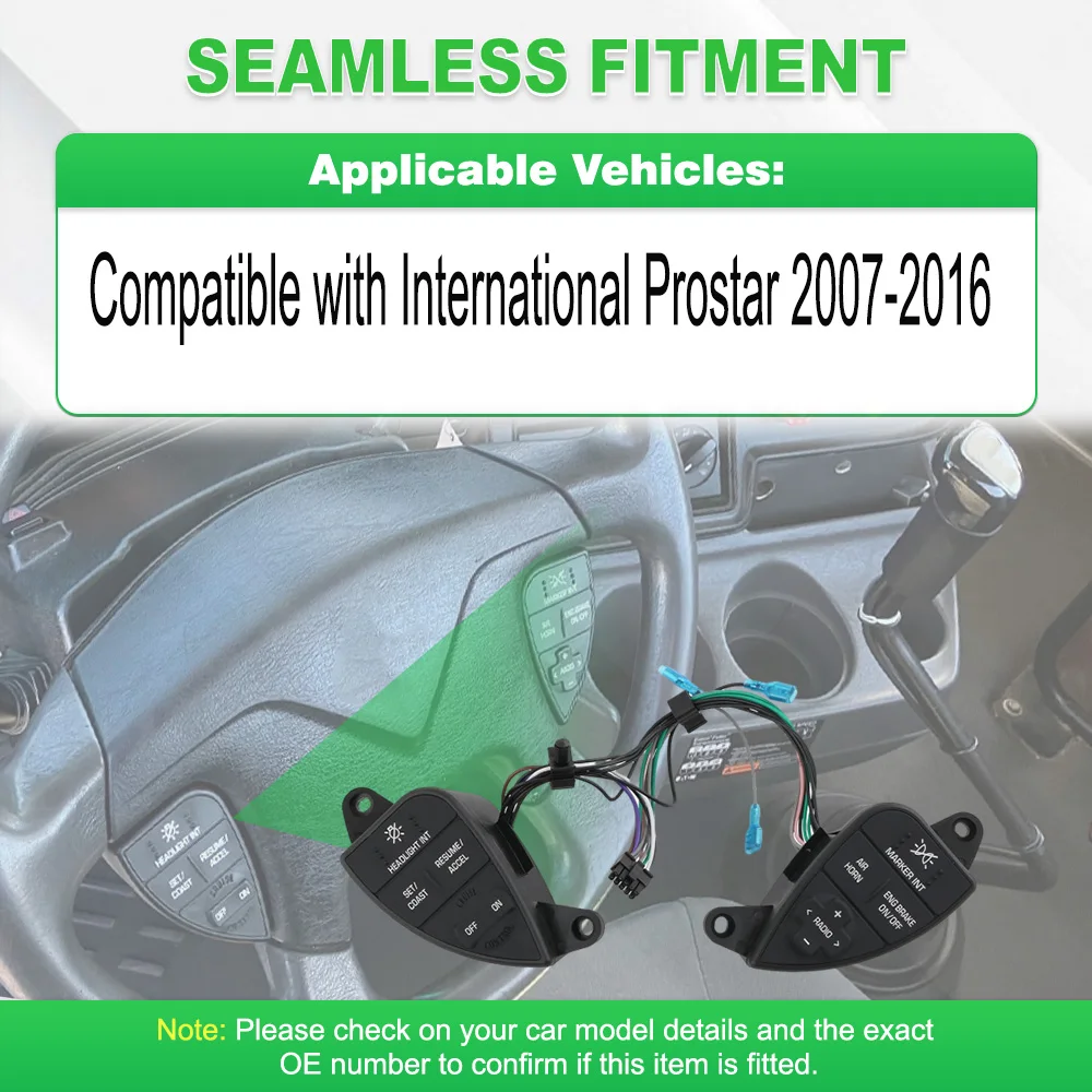 

For International Prostar 2007-2016 Steering Wheel Cruise Control Switch Button 901-5101 2611199C91