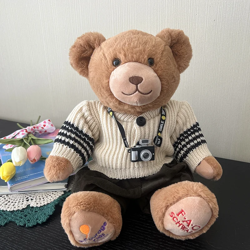 

High Quality Bear Plush Toy Cosplay Change Dress Cloth Girl Hug Cuddly Plushie Doll for Girlfriend Christmas or birthday Gift
