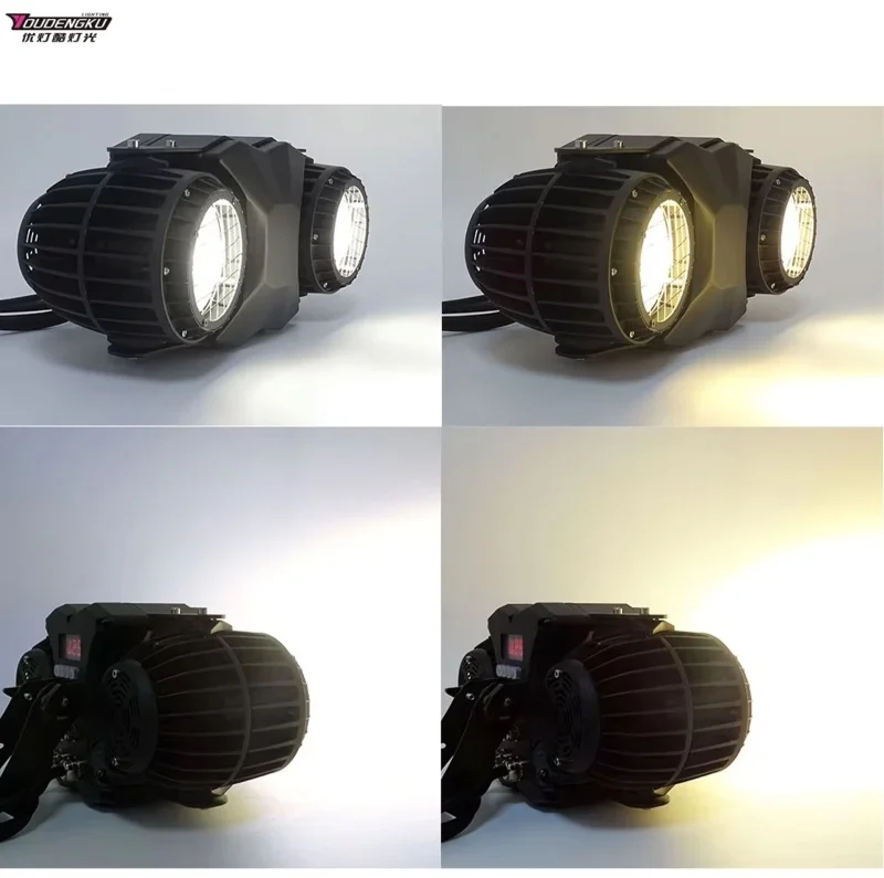 

2 pieces Two-Eye COB Warm White led Blinder Light Outdoor Waterproof 200w 2-in-1 DMX LED Stage Par Blinder Light