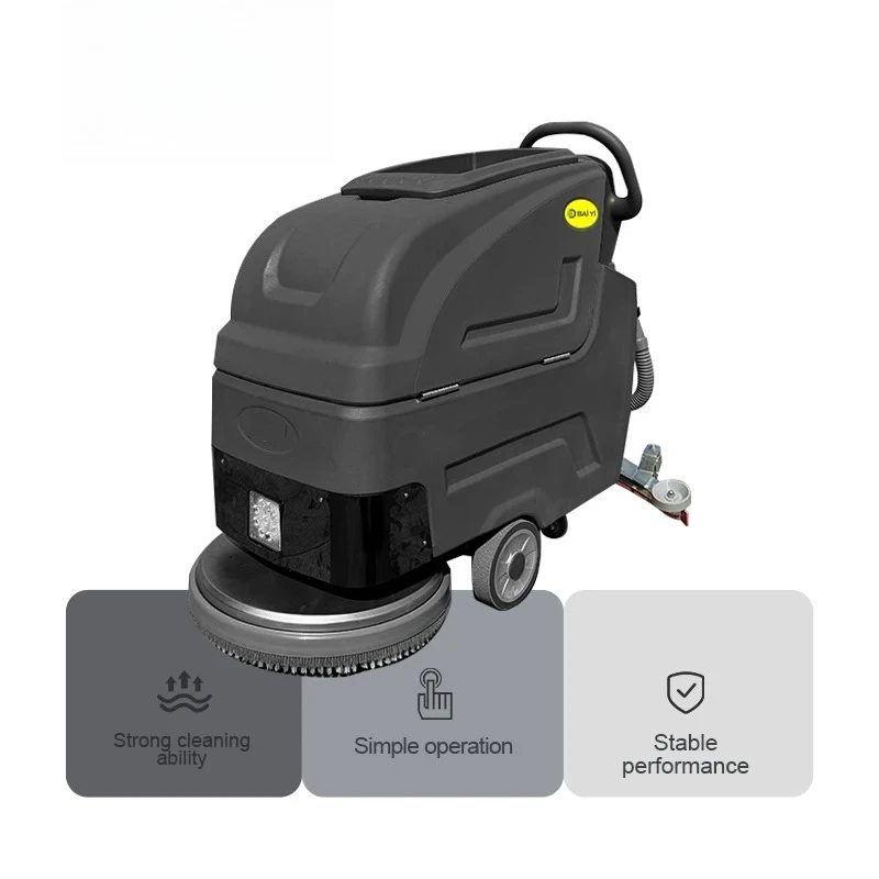 

Compact Auto Battery Powered Walk-Behind Commercial Floor Scrubber Dryer Cleaning Scrubbing Machine