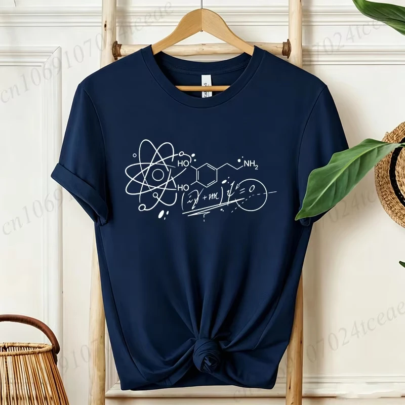 Science Chemistry Physics Formula Graphic Tshirt Men Women Teacher Student Casual Short Sleeve Tees Couple Matching T-Shirt Gift