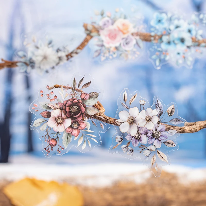 6 paquetes/lote de cinta decorativa retro para mascotas de la serie Winter Flower Sea