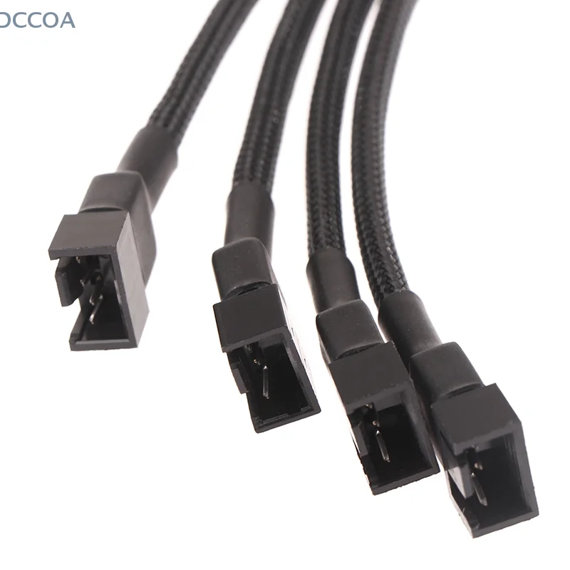 1Pcs 4 Pin Adapter Cable Cpu Fan Splitter 1 To 1 2 3 4 Computer Fan Splitter Cable Extension Power Accessories
