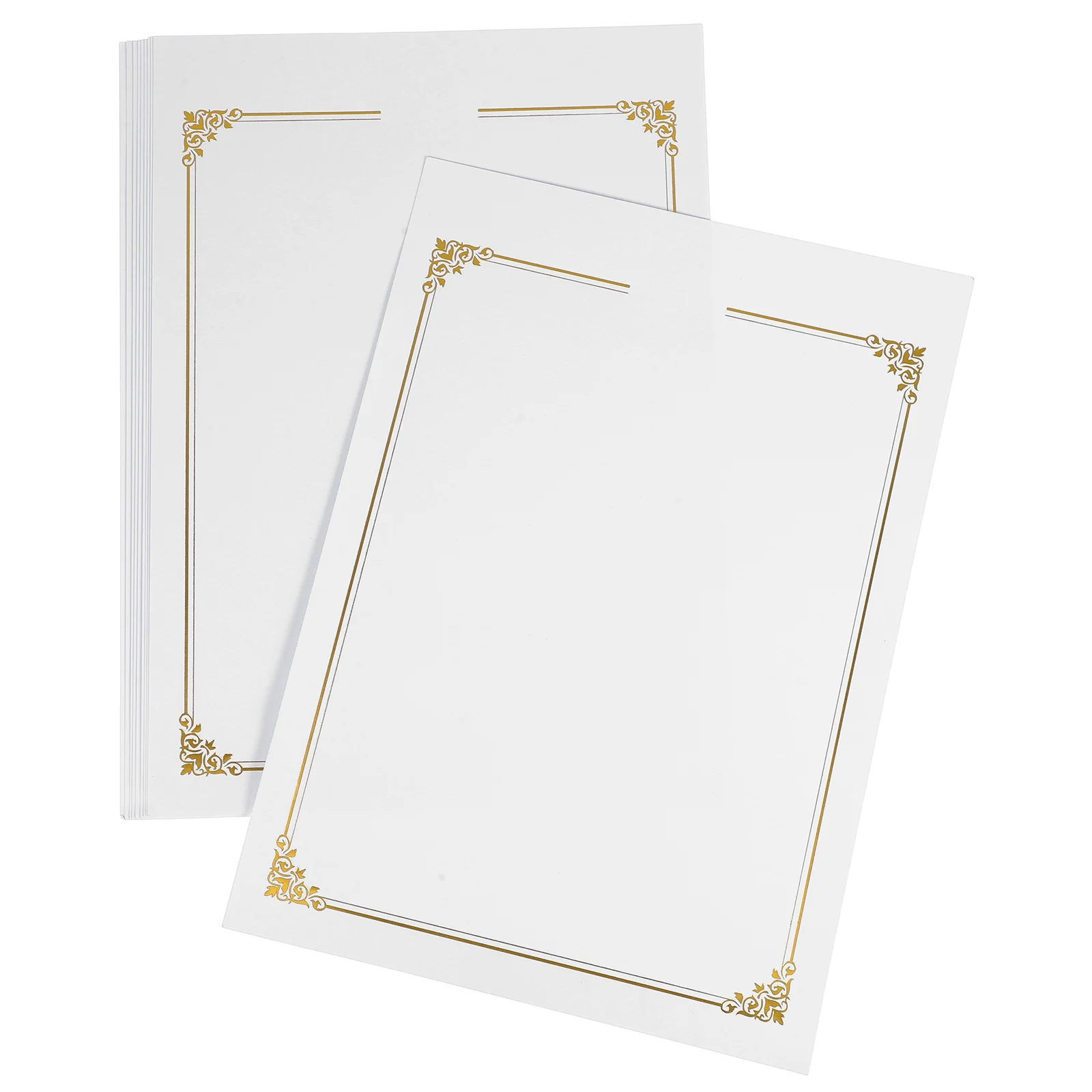 

10pcs Blank Certificate Inner Pages Award Paper Foil Craftsmanship Thick Design Graduate Diploma Cardstock Border
