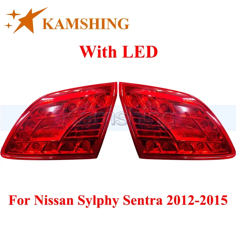 CAPQX For Nissan Sylphy Sentra 2012-2015 LED Rear Inner Light Tail Light Rear Brake light Taillight head Lamp Taillamp headlight