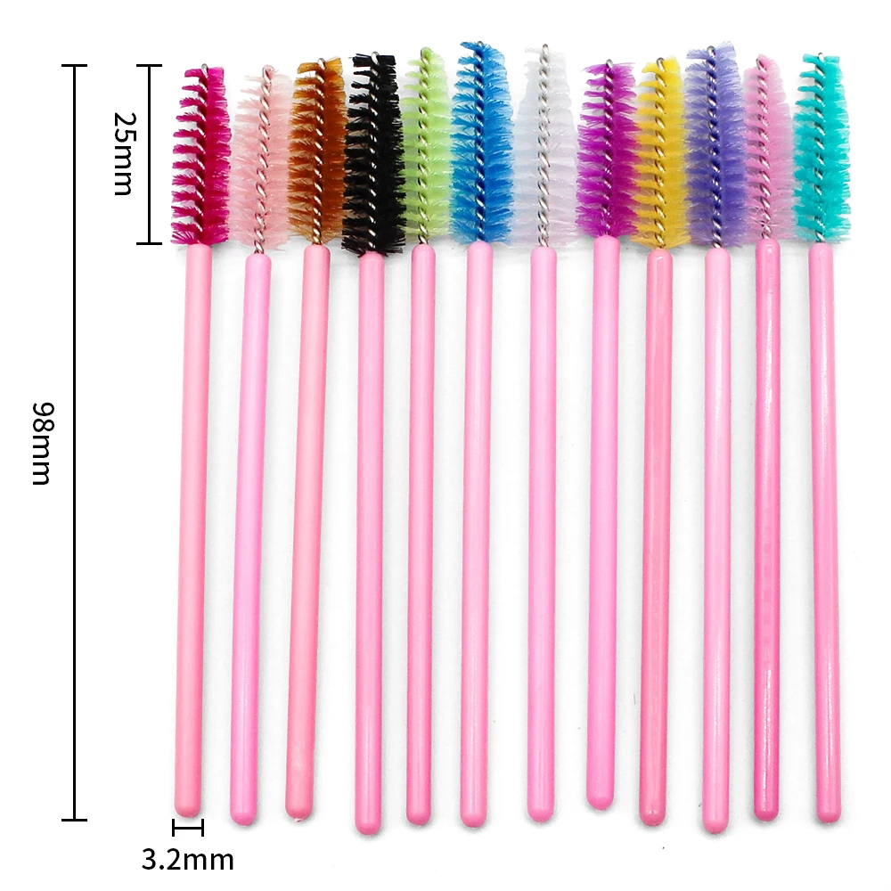 50개 마스카라 브러쉬 속눈썹 브러쉬 스풀리 속눈썹 연장용 눈썹 및 메이크업 도구 도매 속눈썹 메이크업 브러쉬