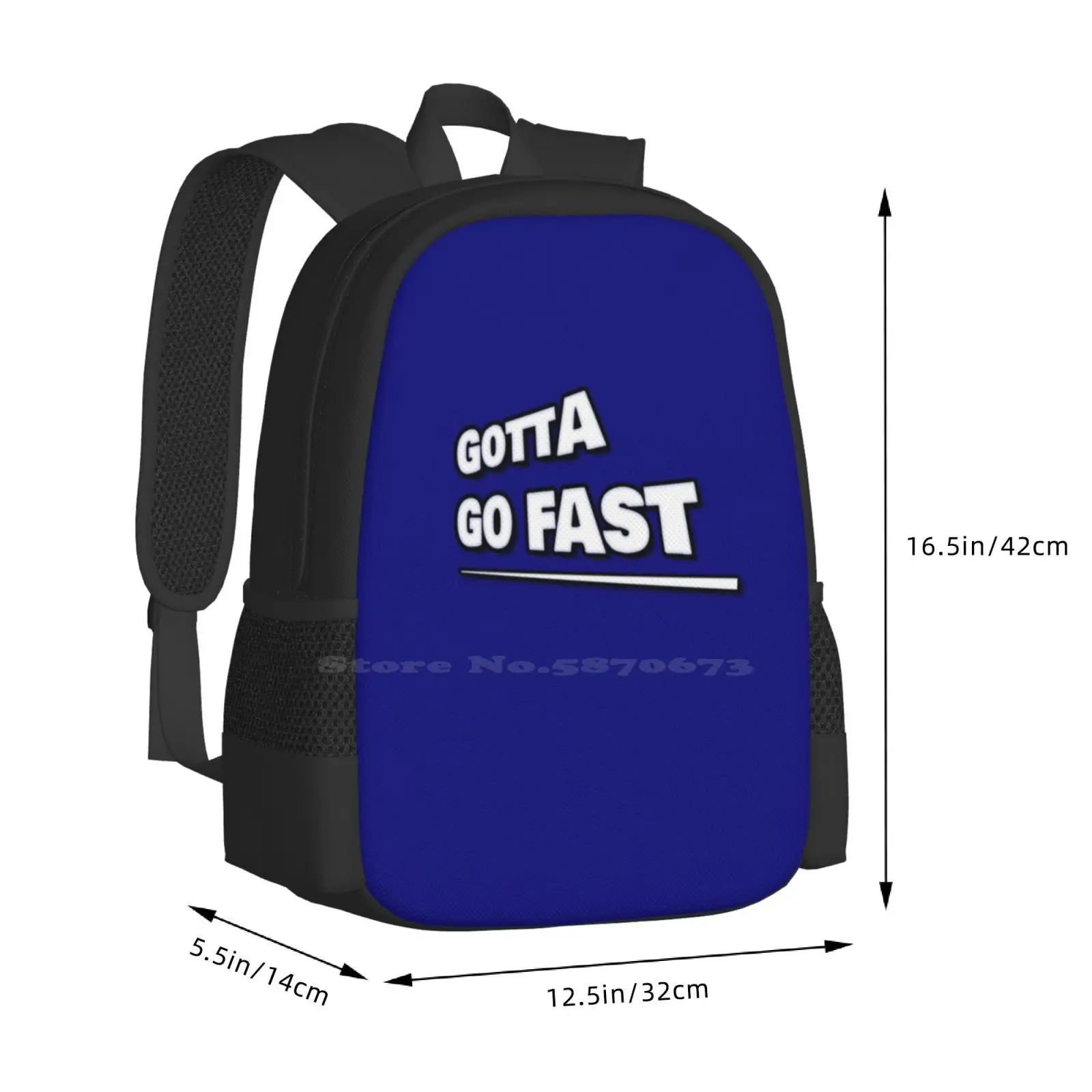 Gotta Go Fast - School Bags Travel Laptop Backpack Gotta Go Fast X The Hedgehog Tails Colors Movie Video Games Retro Cartoon