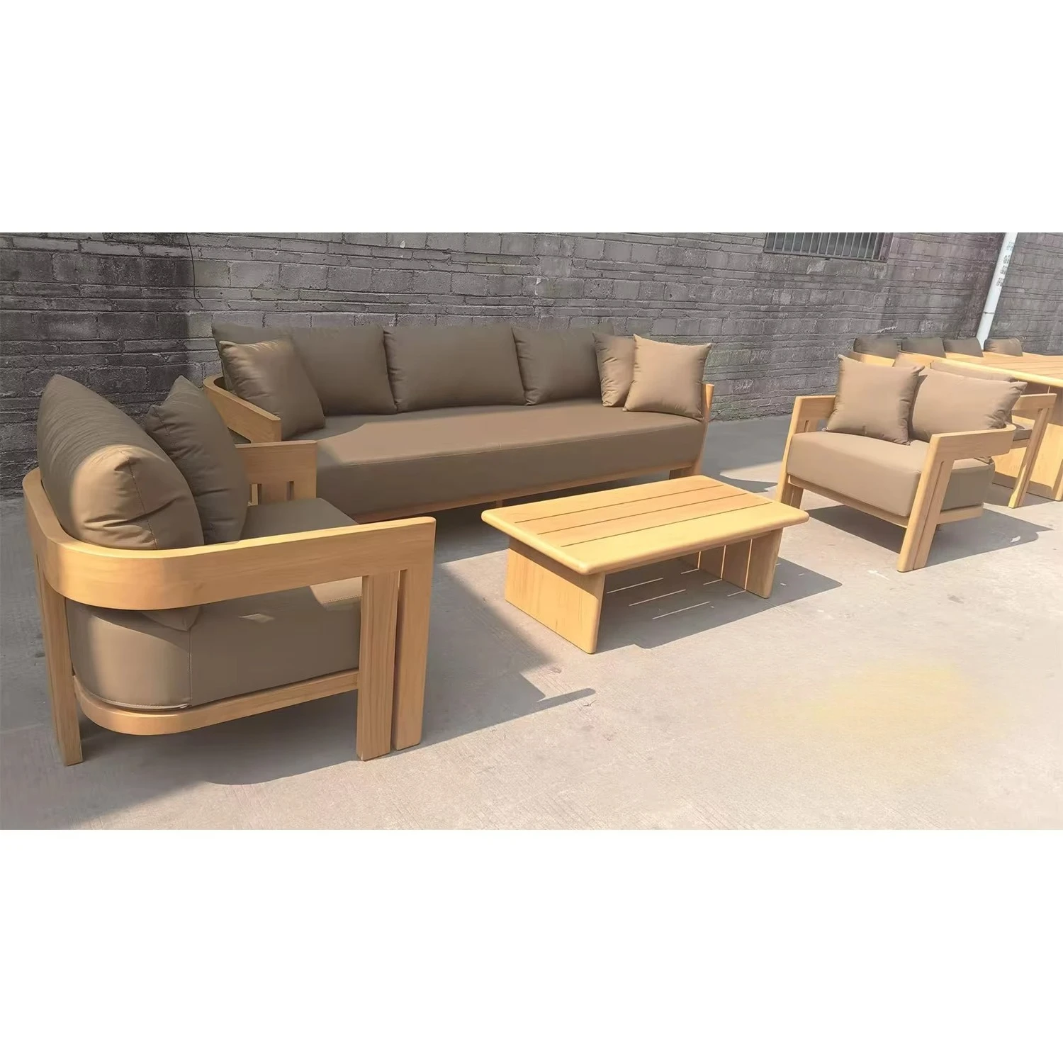 

Комплект садовой мебели из тика: роскошный диван для патио и сада, уличная мебель из массива тика, комбинация диванов из тика для улицы