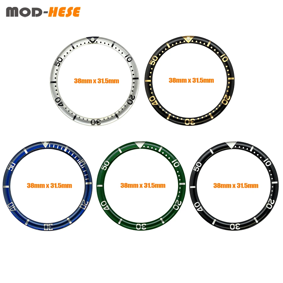 

38mm SKX007 Resin Aluminium Bezel Insert Fit For Seiko 5 SKX007 SKX009 SRPD Watch Case NH35 Watch Case 38mmx31.5mm Bezel Insert