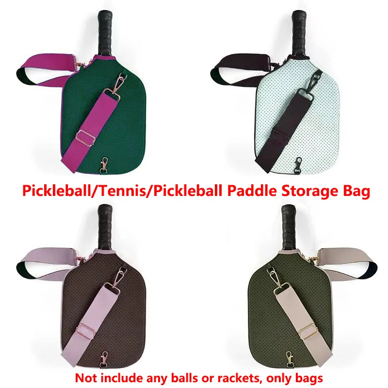 SBR Diving Material Pickleball Paddle Bag Waterproof Single Shoulder Bag for Tennis Pickleball Storage Racket Protective Cover