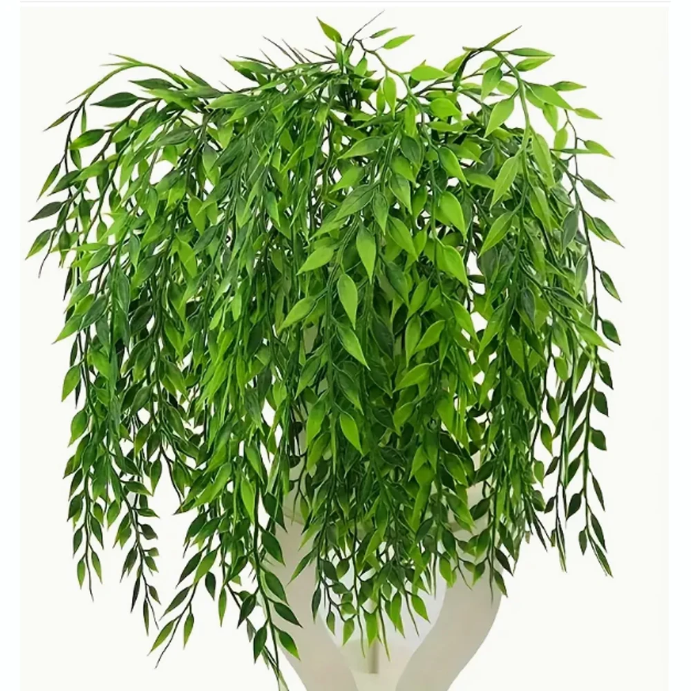 Künstliche Treuerweide aus Kunststoff, UV-beständig, zum Aufhängen, Ranken für Gartenkörbe im Freien, Hochzeit, Party, Tisch, Heimdekoration