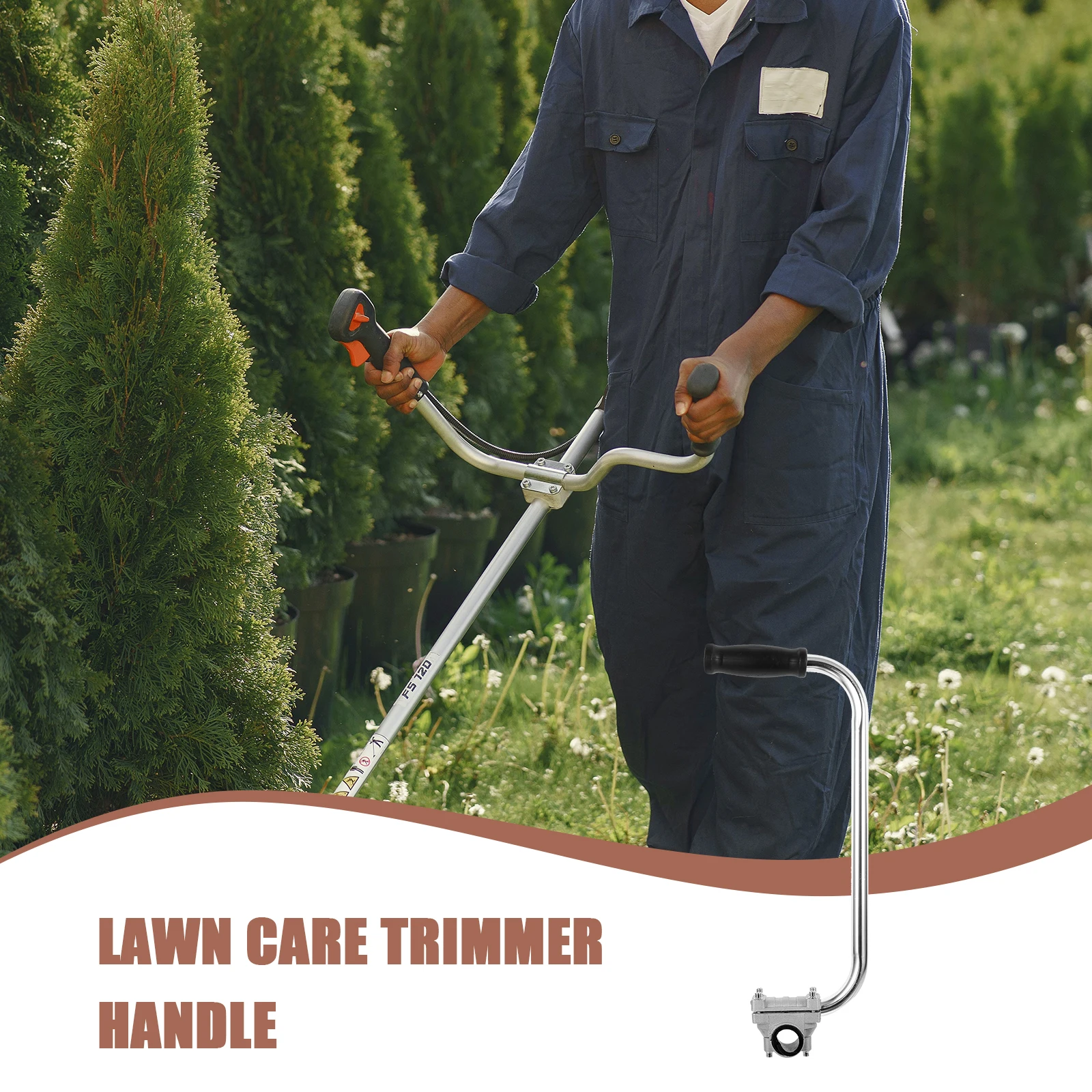 

1Set Ergonomic Lawn Trimmer Handle Comfortable Grip Auxiliary Handle for Lawn Mower Grass Eater Landscaping Accessory