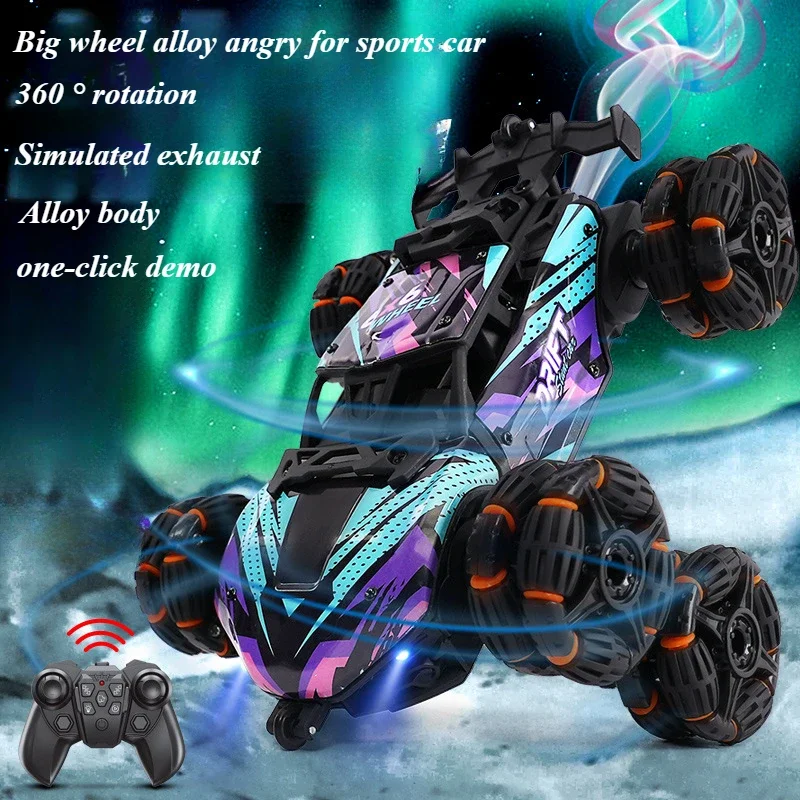 

Rc Cars Alloy Eight Wheel Swing Arm Spray Stunt Car Remote Control Hand Control Drift Deformation Tipper Climbing Car Carsremote