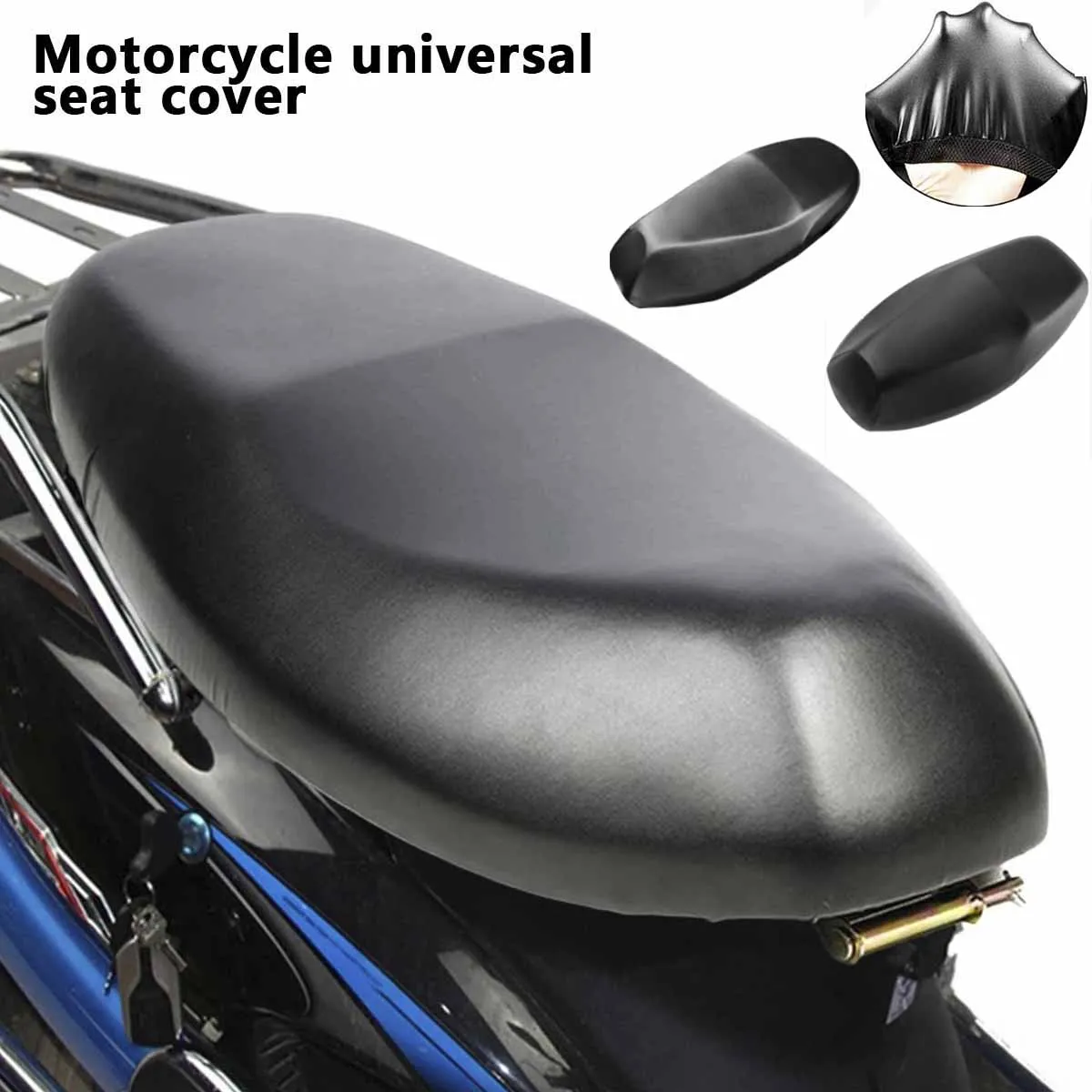 

Motorcycle Seat Cover Waterproof Breathable Elastic PU Leather Cushion Cover Protector Sunscreen for Motorcycle Electric Scooter