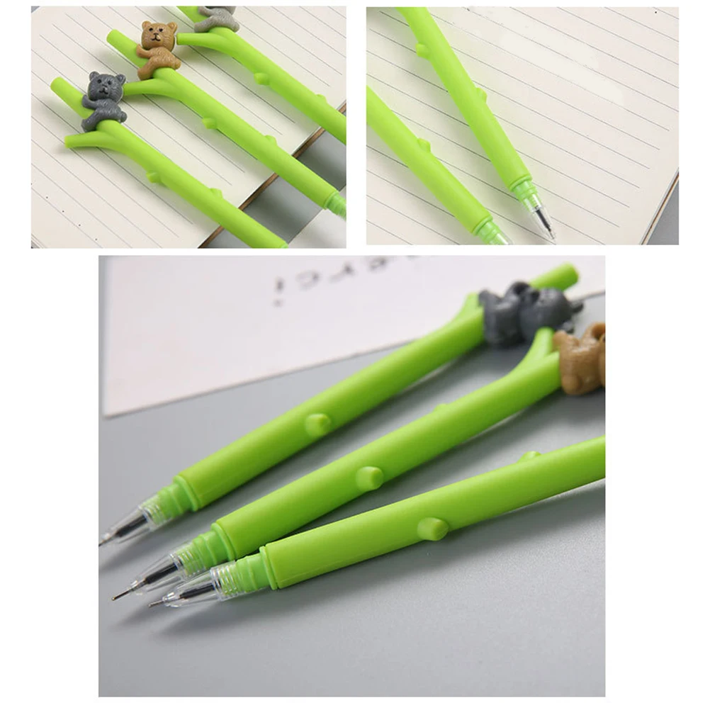 

12pcs Cartoon Gel Pen Colored Shell 0.5mm Black and Blue Ink Pens DIY Japanese Office Stationery and School Supplies (