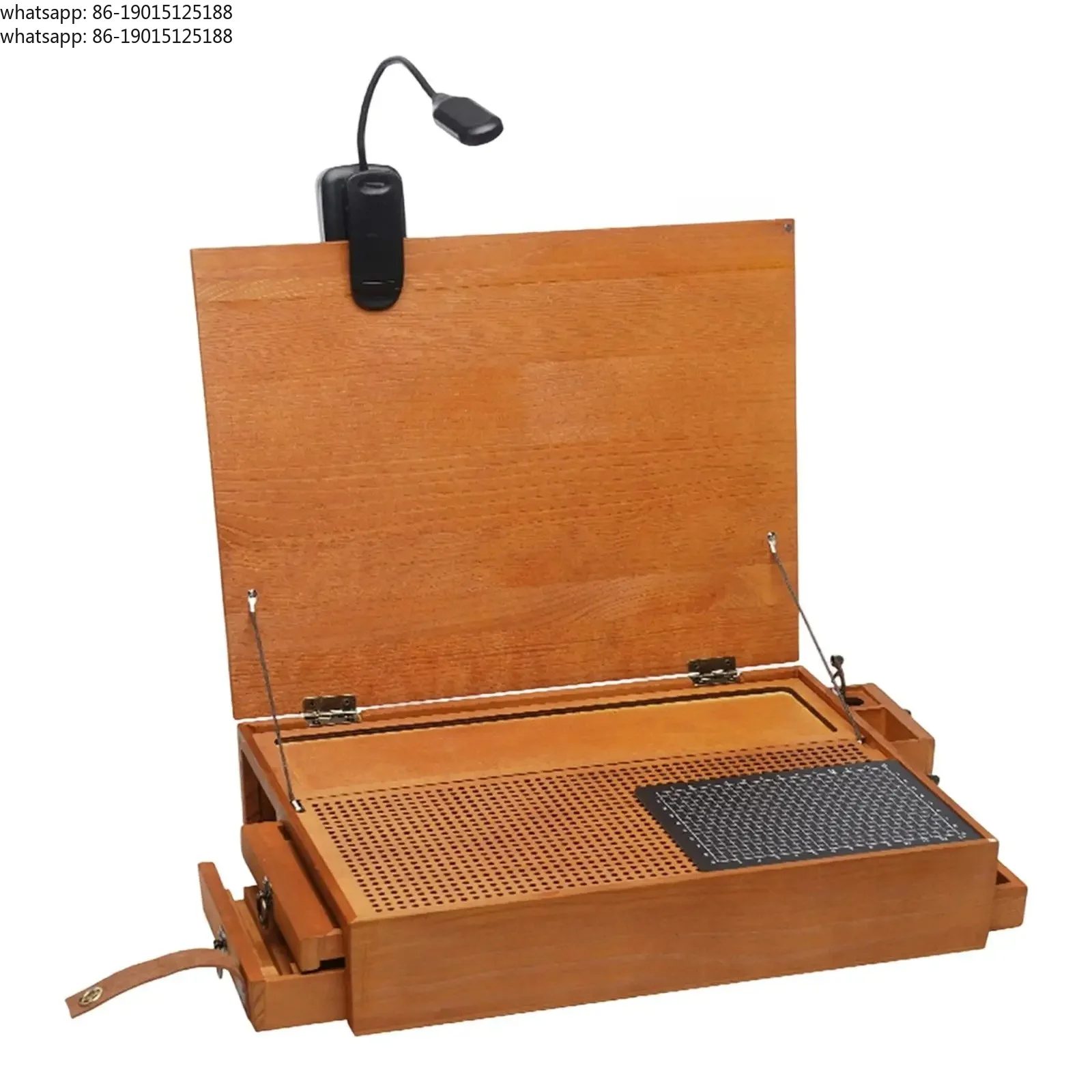 Portable model making box, multi-functional with light, DIY workbench for coloring action characters