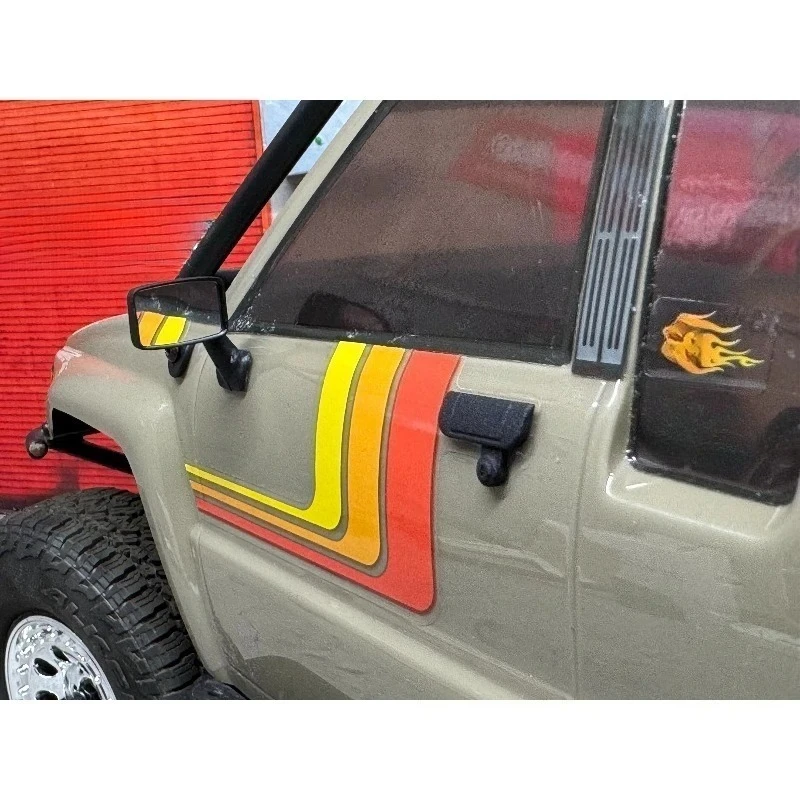 For Axial 1/10 SCX10 III 1987 Toyota SR5 RC Rock Crawler Scale Side Mirrors & Door Handles Kit , Upgrade Parts Accessories