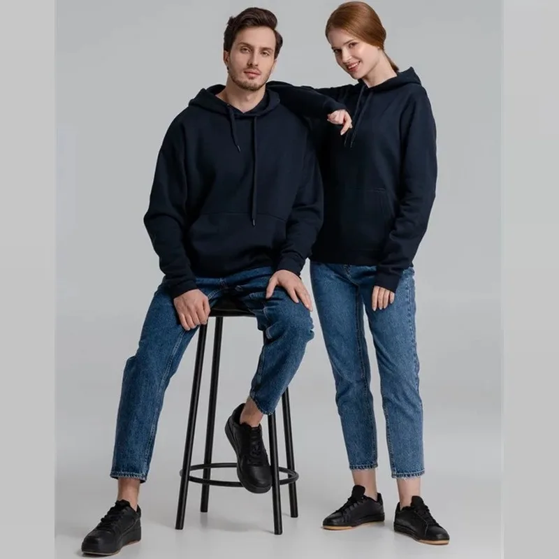 الخريف والشتاء جديد عبر الحدود الأوروبية والأمريكية الرجال الرياضة بلون كنزة بغطاء رأس من الصوف بالجملة هوديي للرجال والنساء