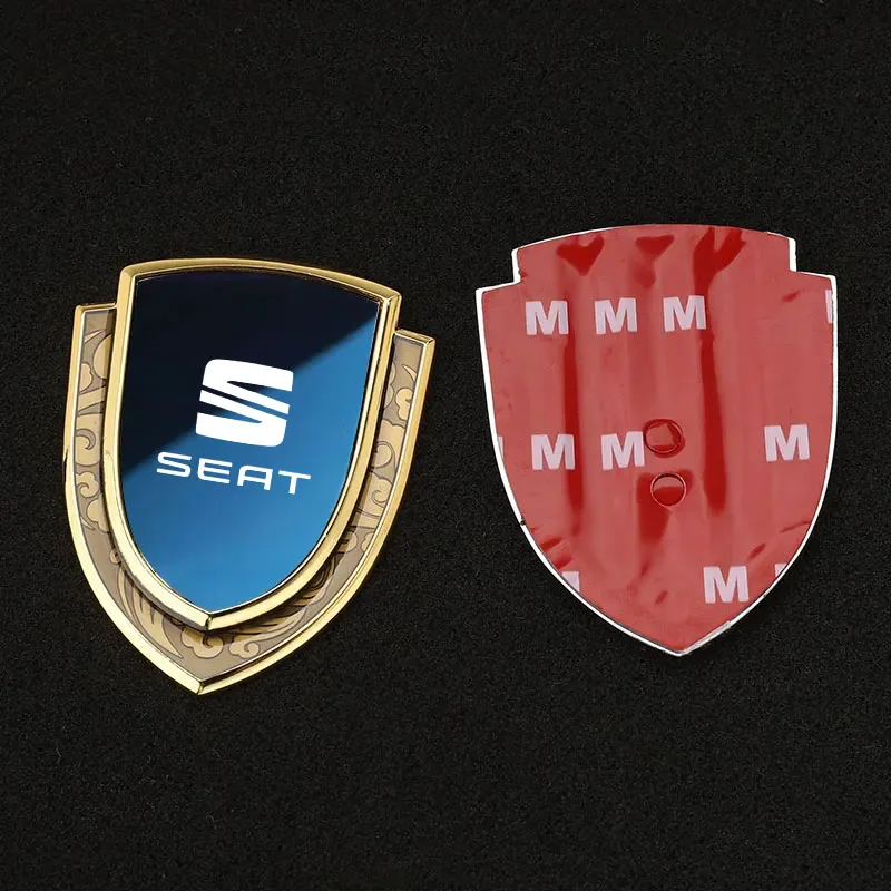 3D Metal Shield Emblem Car Side Fender Body Trunk Badge Sticker For Seat Leon Cupra 4F 5F MK3 MK4 Ibiza 6F Arona Ateca Leon ST