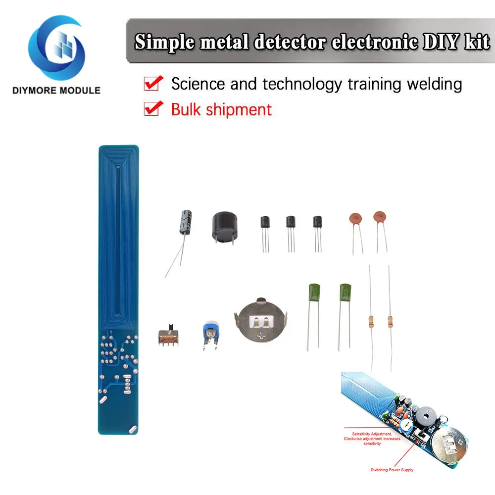 Simple metal detector electronic production kit DIY teaching spare parts technology training welding metal detection