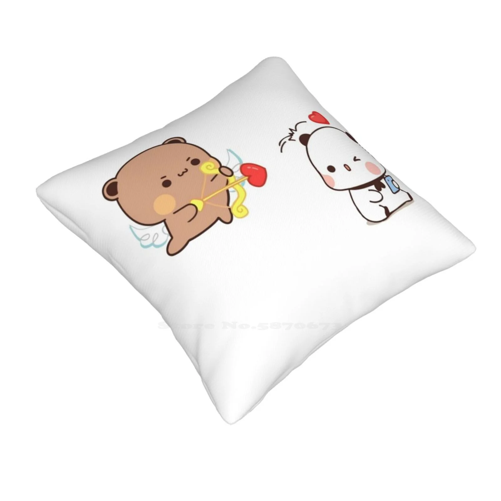 Be Mine , Cute Panda Bear Pillow Cover Hug Pillowcase Kids Children Panda Bear Hug Bubu Dudu Cuddle Animals Funny Baby Bears