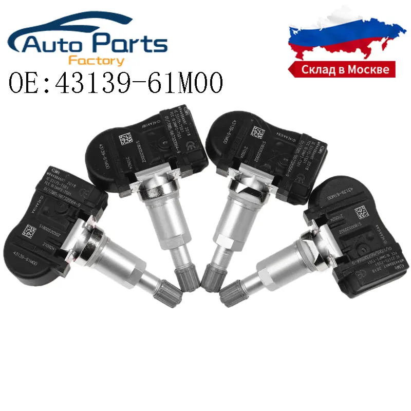 

4PCS Tire Pressure Sensor For Suzuki Vitara SX4 S-cross Ignis Baleno Swift Jimmy 43139-61M00 4313961M00 43130-61M00, 4313061M00