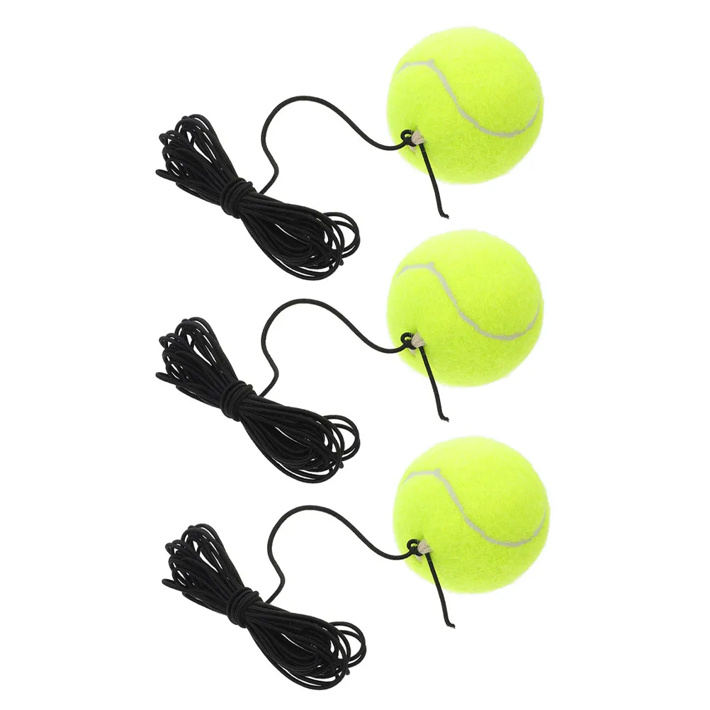 

3Pcs Tennis Trainer Rebound Balls Portable String Design Ideal for Beginners Indoor Outdoor Tennis Single Player Practice